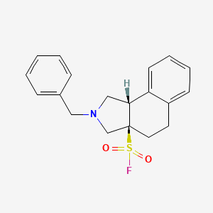 molecular formula C19H20FNO2S B11823383 rac-(3aR,9bS)-2-benzyl-1H,2H,3H,3aH,4H,5H,9bH-benzo[e]isoindole-3a-sulfonyl fluoride 
