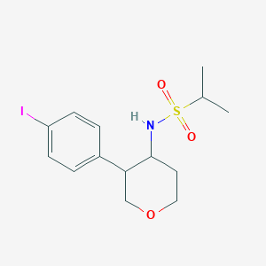 molecular formula C14H20INO3S B11823447 N-[3-(4-iodophenyl)oxan-4-yl]propane-2-sulfonamide 