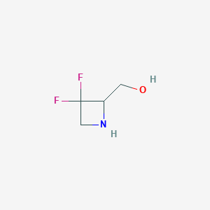 molecular formula C4H7F2NO B11823546 (3,3-Difluoroazetidin-2-yl)methanol 