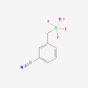 molecular formula C8H6BF3KN B11823679 Potassium [(3-cyanophenyl)methyl]trifluoroboranuide 