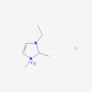 molecular formula C7H15IN2 B11823882 3-ethyl-1,2-dimethyl-1,2-dihydroimidazol-1-ium;iodide 