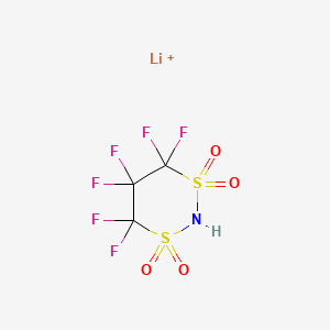 molecular formula C3HF6LiNO4S2+ B11823896 Lithium;4,4,5,5,6,6-hexafluoro-1,3,2-dithiazinane 1,1,3,3-tetraoxide 