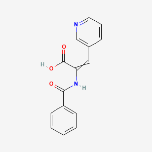 molecular formula C15H12N2O3 B11823907 2-Benzamido-3-pyridin-3-yl-prop-2-enoic acid 