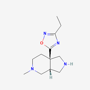molecular formula C12H20N4O B11823934 rac-5-[(3aR,7aR)-5-methyl-octahydro-1H-pyrrolo[3,4-c]pyridin-7a-yl]-3-ethyl-1,2,4-oxadiazole 