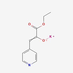 molecular formula C10H10KNO3 B11823945 Potassium;3-ethoxy-3-oxo-1-pyridin-4-ylprop-1-en-2-olate 
