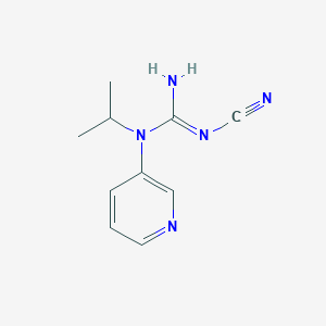 molecular formula C10H13N5 B11824044 N-Cyano-N'-(1-methylethyl)-N'-pyridin-3-ylguanidine 