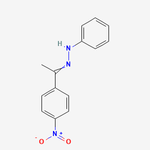molecular formula C14H13N3O2 B11824236 p-Nitroacetophenone phenylhydrazone 