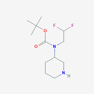 molecular formula C12H22F2N2O2 B11824464 tert-butyl N-(2,2-difluoroethyl)-N-(piperidin-3-yl)carbamate 