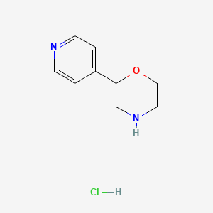 molecular formula C9H13ClN2O B11824478 2-Pyridin-4-yl-morpholine hydrochloride 