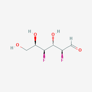 molecular formula C6H10F2O4 B11824479 (2S,3S,4S,5R)-2,4-difluoro-3,5,6-trihydroxyhexanal 