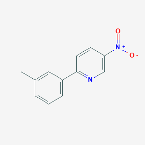 molecular formula C12H10N2O2 B11824567 5-Nitro-2-(m-tolyl)pyridine 
