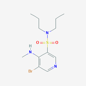 molecular formula C12H20BrN3O2S B11824856 5-Bromo-4-(methylamino)-N,N-dipropylpyridine-3-sulfonamide 