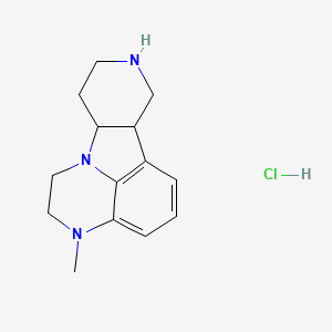 molecular formula C14H20ClN3 B11825108 4-methyl-1,4,12-triazatetracyclo[7.6.1.05,16.010,15]hexadeca-5,7,9(16)-triene;hydrochloride 