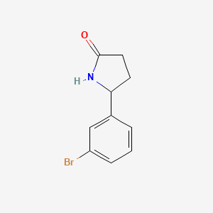 molecular formula C10H10BrNO B11825194 5-(3-Bromophenyl)pyrrolidin-2-one 