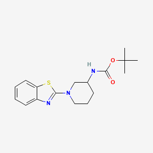 molecular formula C17H23N3O2S B11825219 Tert-butyl (1-(benzo[d]thiazol-2-yl)piperidin-3-yl)carbamate 