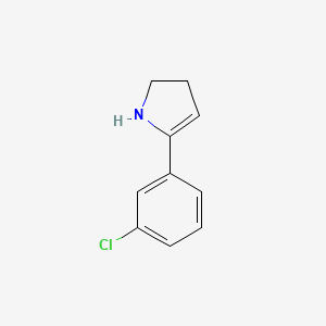 molecular formula C10H10ClN B11825242 5-(3-chlorophenyl)-2,3-dihydro-1H-pyrrole 