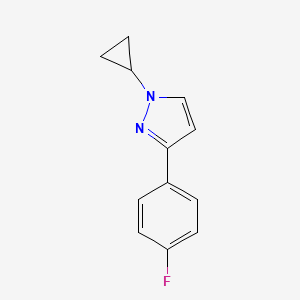molecular formula C12H11FN2 B11825317 1-cyclopropyl-3-(4-fluorophenyl)-1H-pyrazole 
