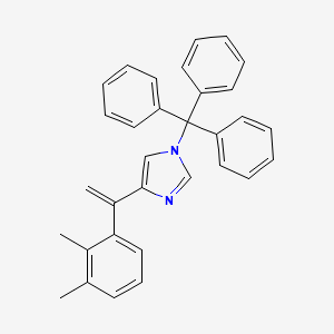 molecular formula C32H28N2 B11825339 4-(1-(2,3-dimethylphenyl)vinyl)-1-trityl-1H-imidazole 