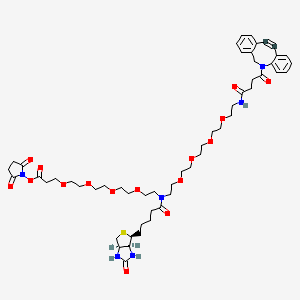 molecular formula C54H74N6O16S B11825419 N-(DBCO-PEG4)-N-Biotin-PEG4-NHS 