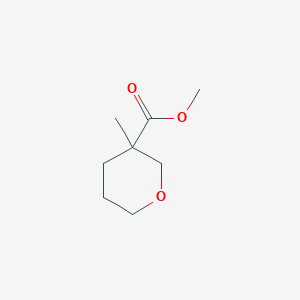 molecular formula C8H14O3 B11825447 Methyl 3-methyloxane-3-carboxylate 