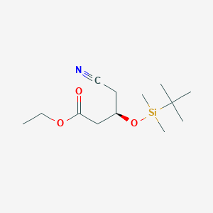molecular formula C13H25NO3Si B11825459 Ethyl (R)-3-((tert-butyldimethylsilyl)oxy)-4-cyanobutanoate 