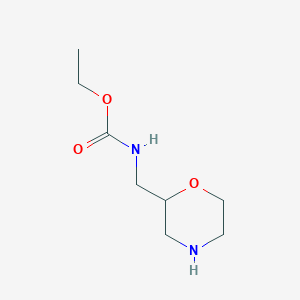 molecular formula C8H16N2O3 B118255 Ethyl N-(morpholin-2-ylmethyl)carbamate CAS No. 146944-30-1