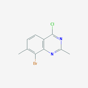 molecular formula C10H8BrClN2 B11825722 8-Bromo-4-chloro-2,7-dimethylquinazoline 