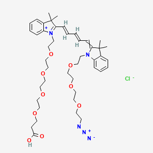 N-(Azide-PEG3)-N'-(PEG4-acid)-Cy5
