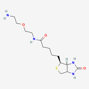 molecular formula C14H26N4O3S B11825813 Biotin-PEG1-NH2 