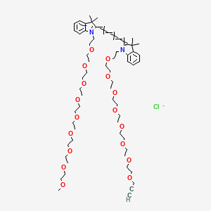 N-(m-PEG9)-N'-(propargyl-PEG8)-Cy5