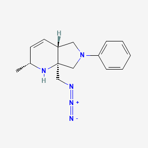 molecular formula C15H19N5 B11826025 (2R,4aR,7aS)-7a-(azidomethyl)-2-methyl-6-phenyl-1H,2H,4aH,5H,6H,7H,7aH-pyrrolo[3,4-b]pyridine 