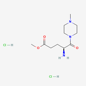 molecular formula C11H23Cl2N3O3 B11826263 Methyl (S)-4-amino-5-(4-methylpiperazin-1-yl)-5-oxopentanoate dihydrochloride 