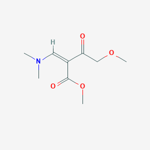 molecular formula C9H15NO4 B11826389 methyl (2Z)-2-(dimethylaminomethylidene)-4-methoxy-3-oxobutanoate 