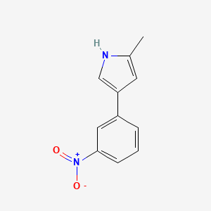 molecular formula C11H10N2O2 B11826452 2-methyl-4-(3-nitrophenyl)-1H-pyrrole 