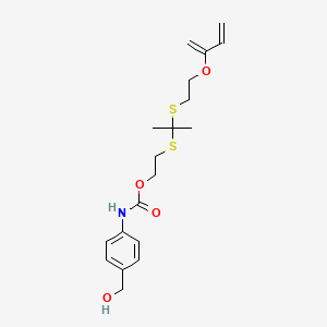 molecular formula C19H27NO4S2 B11826507 BnOH-NH-bis-(C2-S)-propane-O-isoprene ester 