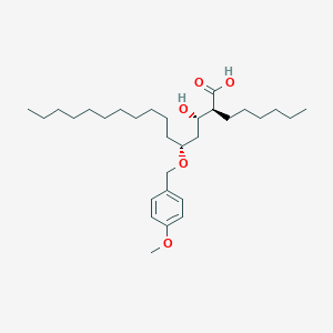 molecular formula C30H52O5 B11826559 (2S,3S,5R)-2-hexyl-3-hydroxy-5-((4-methoxybenzyl)oxy)hexadecanoic acid 