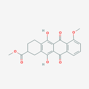 molecular formula C21H18O7 B11826563 Methyl 5,12-dihydroxy-7-methoxy-6,11-dioxo-1,2,3,4-tetrahydrotetracene-2-carboxylate 