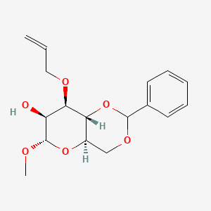 molecular formula C17H22O6 B11826608 Methyl 3-O-Allyl-4,6-O-benzylidene-a-D-mannopyranoside 