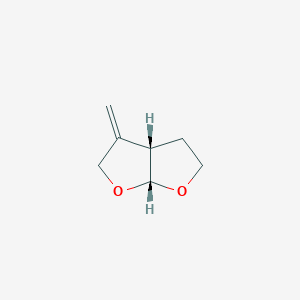 molecular formula C7H10O2 B11826639 Furo[2,3-b]furan, hexahydro-3-methylene-, (3aS,6aR)- 
