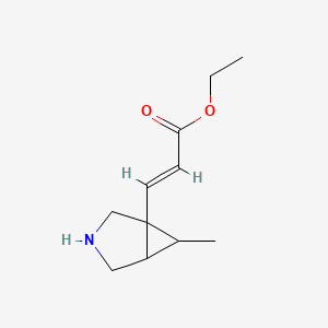 molecular formula C11H17NO2 B11826663 ethyl (2E)-3-{6-methyl-3-azabicyclo[3.1.0]hexan-1-yl}prop-2-enoate 