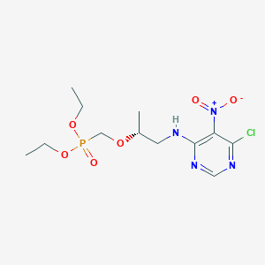 molecular formula C12H20ClN4O6P B11826763 diethyl (R)-(((1-((6-chloro-5-nitropyrimidin-4-yl)amino)propan-2-yl)oxy)methyl)phosphonate 