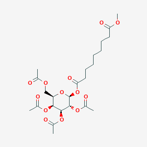 molecular formula C24H36O13 B11826776 8-Methoxycarbonyloctanoyl 2,3,4,6-tetra-O-acetyl-b-D-galactopyranoside 