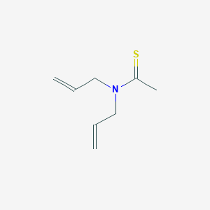 molecular formula C8H13NS B11826801 Ethanethioamide, N,N-di-2-propen-1-yl- 