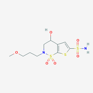molecular formula C10H16N2O6S3 B11826811 (4S)-1,1-dioxide-3,4-dihydro-4-hydroxy-2- 