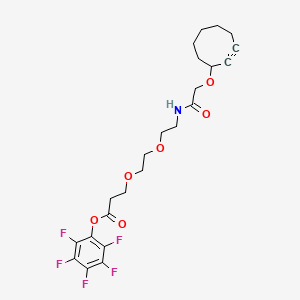 molecular formula C23H26F5NO6 B11826817 Cyclooctyne-O-amido-PEG2-PFP ester 