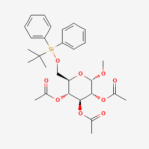 molecular formula C29H38O9Si B11826876 Methyl 2,3,4-tri-O-acetyl-6-O-tert-butyldiphenylsilyl-A-D-glucopyranoside 