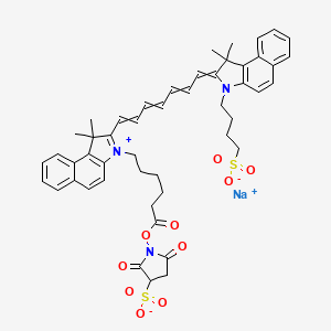 molecular formula C49H52N3NaO10S2 B11826946 ICG-Sulfo-OSu sodium 