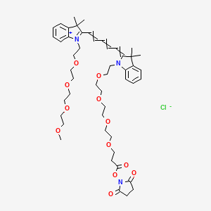 N-(m-PEG4)-N'-(PEG4-NHS ester)-Cy5