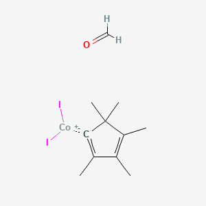 molecular formula C11H17CoI2O B11827037 Diiodocobalt(1+);formaldehyde;1,2,3,5,5-pentamethylcyclopenta-1,3-diene 