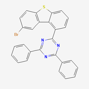 molecular formula C27H16BrN3S B11827045 2-(8-Bromodibenzo[b,d]thiophen-1-yl)-4,6-diphenyl-1,3,5-triazine 